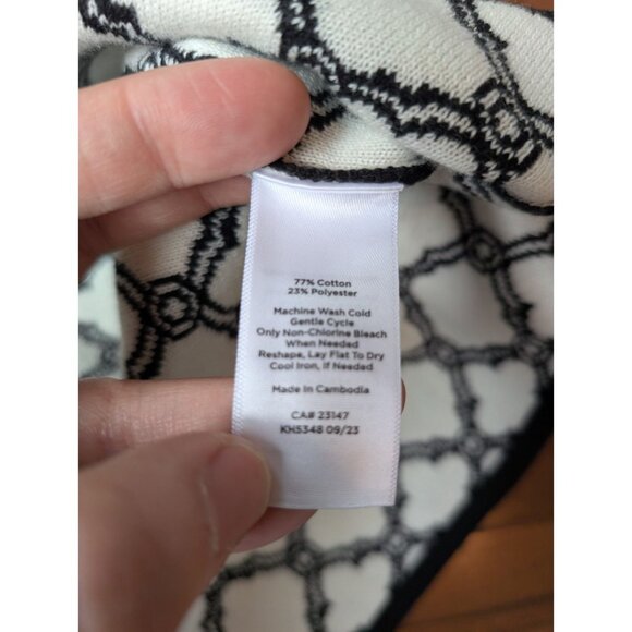 Talbots sweater Skirt - Lattice Jacquard size M pencil midi office preppy - Picture 6 of 7